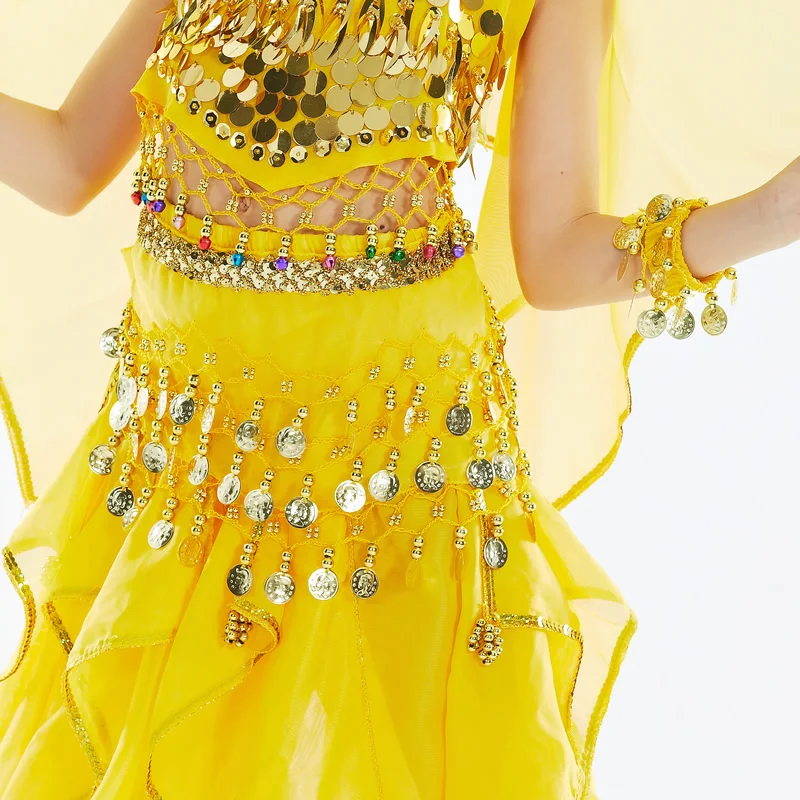 Шифоновый шарф для Танцев Живота девочек детский трехслойный пояс танца