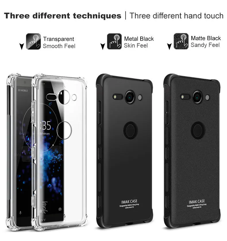 IMAK Для sony XZ2 компактный чехол противоударный мягкий Задняя накладка чехла из ТПУ для sony Xperia XZ2 Compact Dual Sim