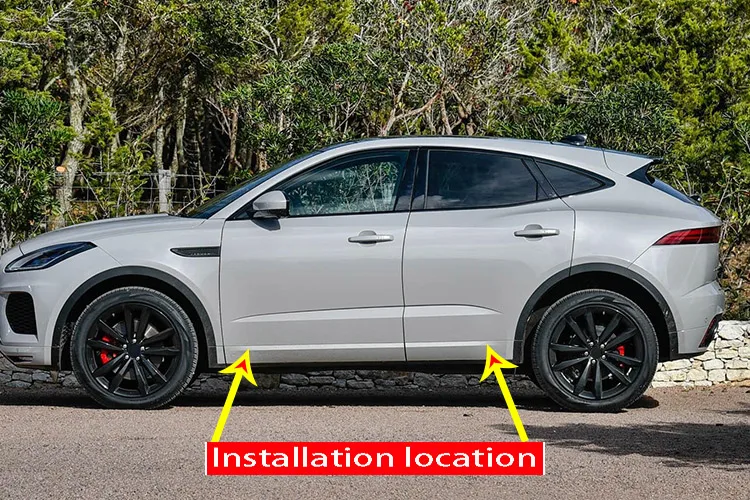 4 шт нержавеющей стали автомобиля боковой Decoraiton отделка для Jaguar E-Pace аксессуары