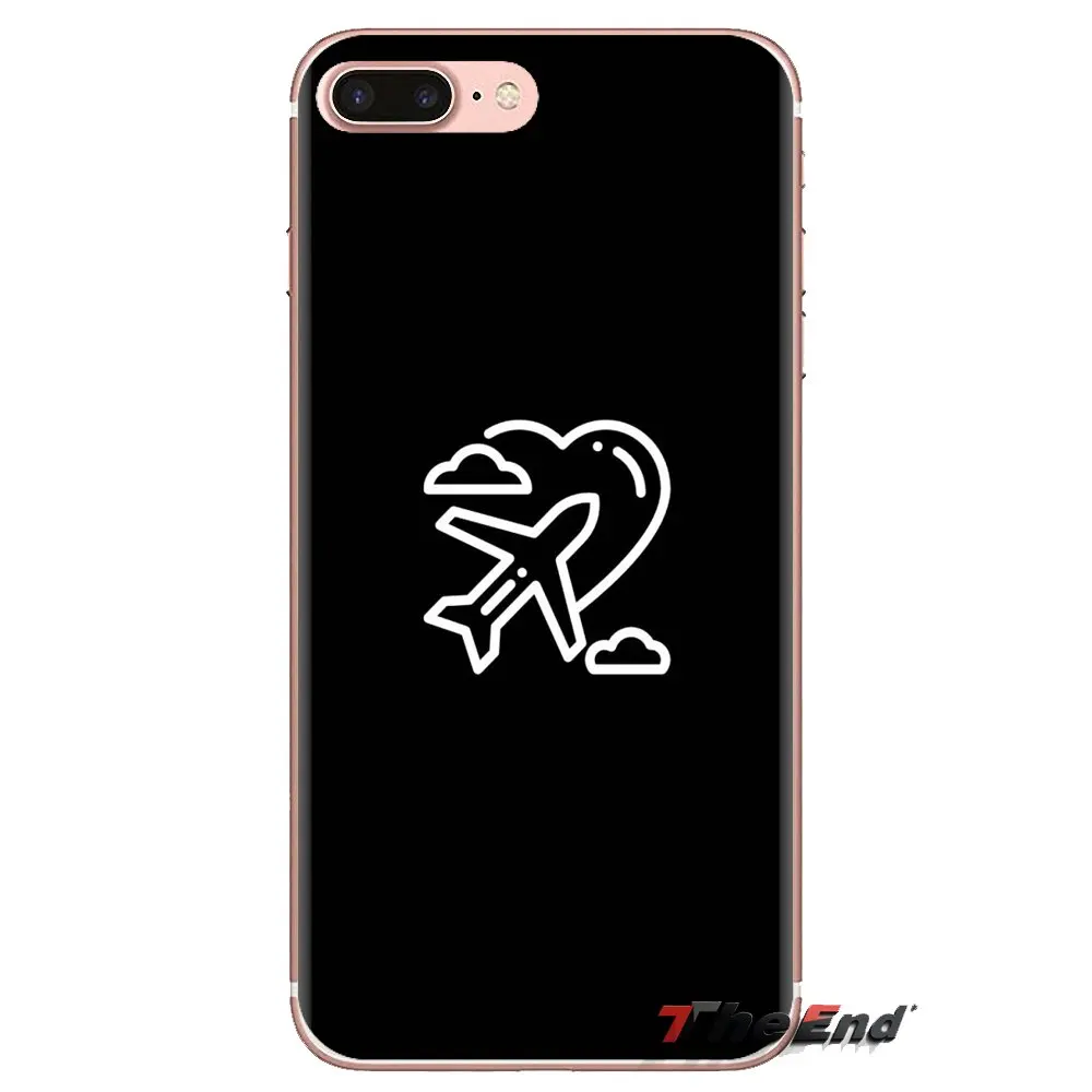 TPU обложка для Huawei G7 G8 P7 P8 P9 P10 P20 P30 Lite Mini Pro P Smart Plus 2017 2018 2019 белая линия Поцелуй