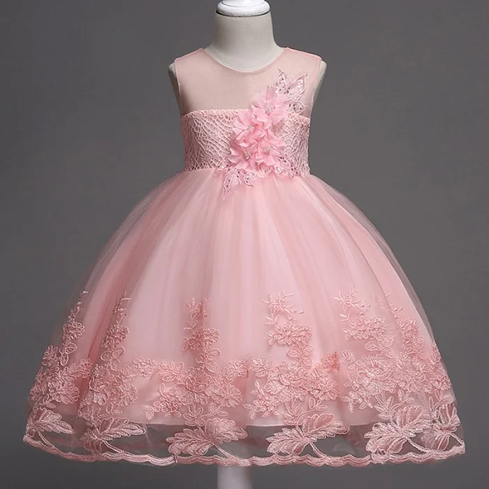 as pictures Vestidos/Детские праздничные Платья с цветочным узором для девочек; Рождественская одежда; вечерние платья без рукавов с большим бантом для маленьких девочек; платье принцессы на свадьбу - Цвет: as pictures