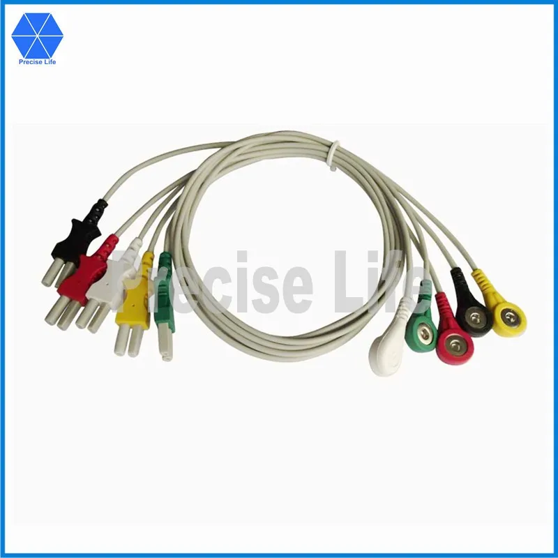 Совместимость 700-0007-08 ЭКГ кабель тур-link leadwire комплект с кнопки 50 см AHA 5 приводит |