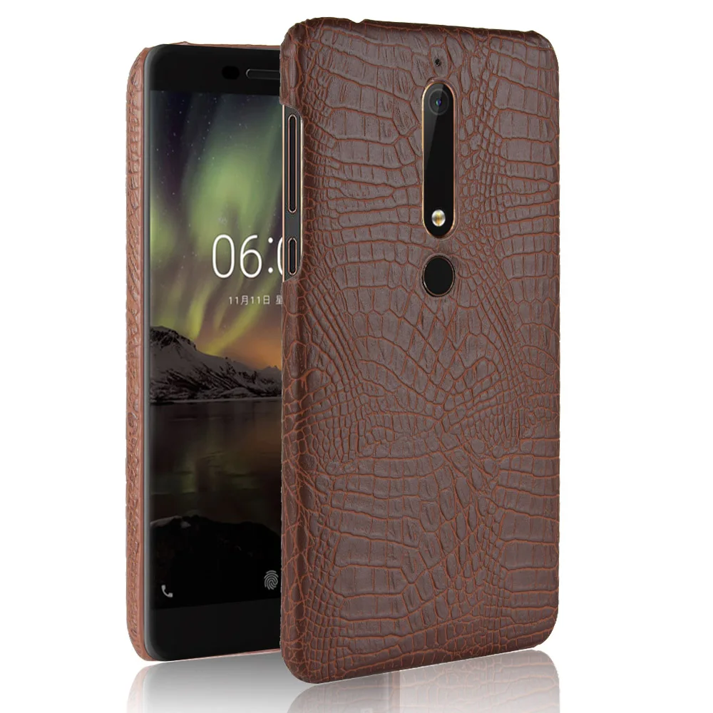 Nokia 6 2018 phone bag case Luxury Crocodile Skin PU leather Protective Case Cover For 6.1 TA-1068 TA-1050 |