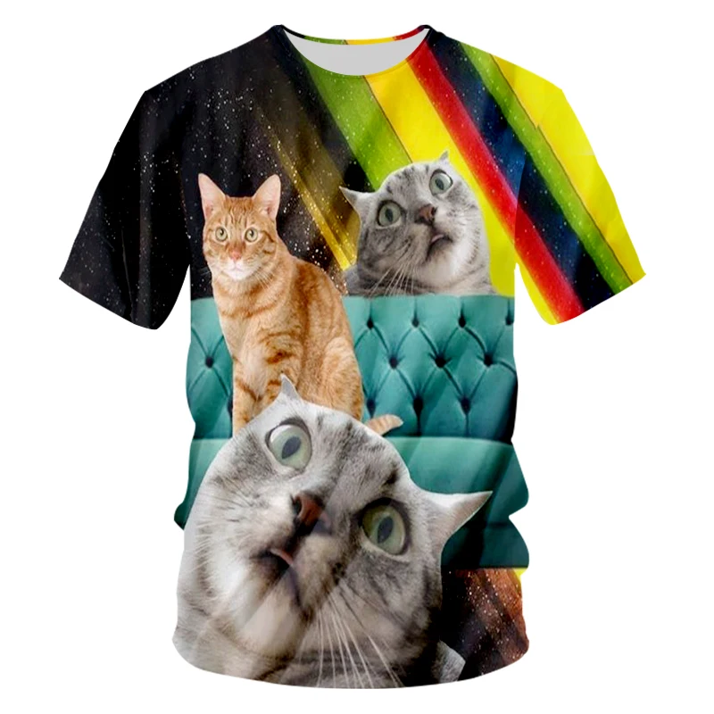 Футболка OGKB мужская с 3D-принтом звездного неба рубашка круглым вырезом в стиле