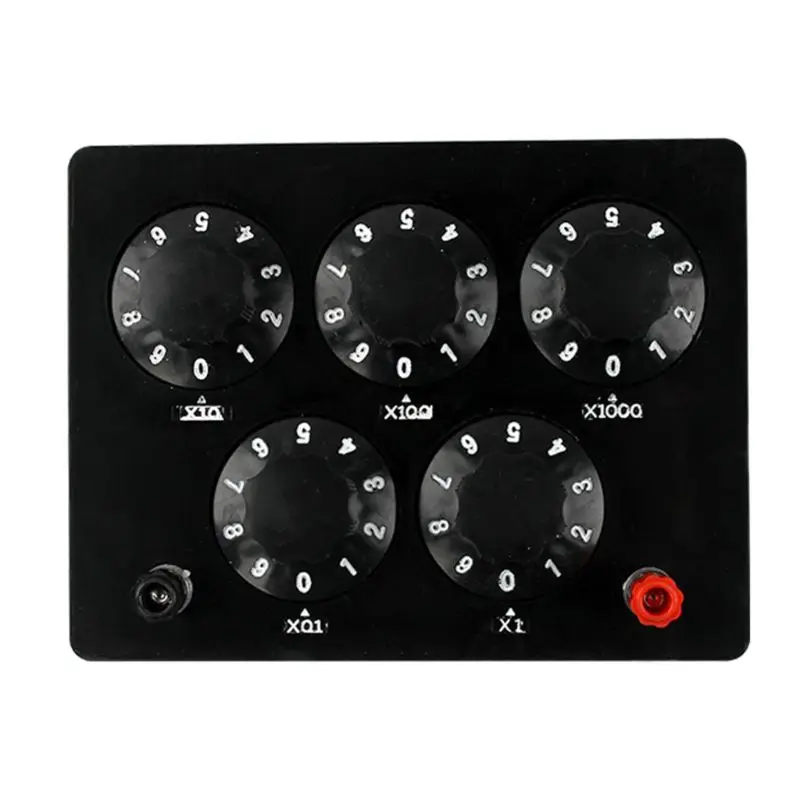 

OOTDTY 0-9999.9 Ohm Variable Resistance Box Decade Resistor Experimental Equipment For Physical School Teaching