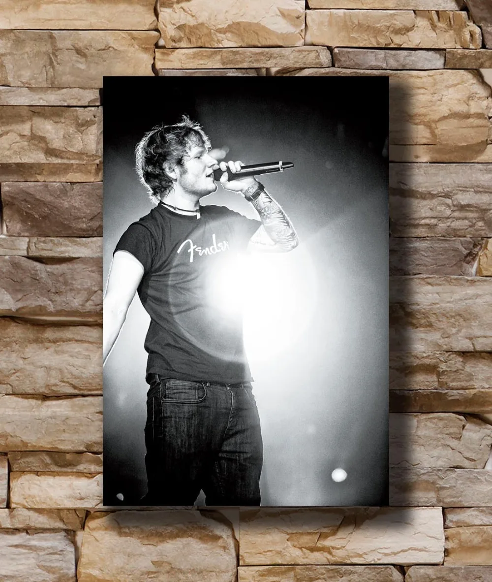 Художественный постер Новый Ed Sheeran Singer Songwriter Music Star светильник Настенный холст 14x21