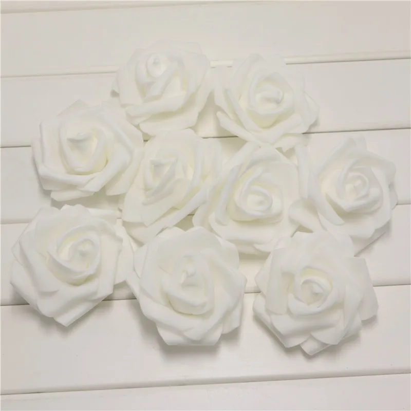 100 шт./партия бутон розы из пенопласта искусственные букет ручной работы