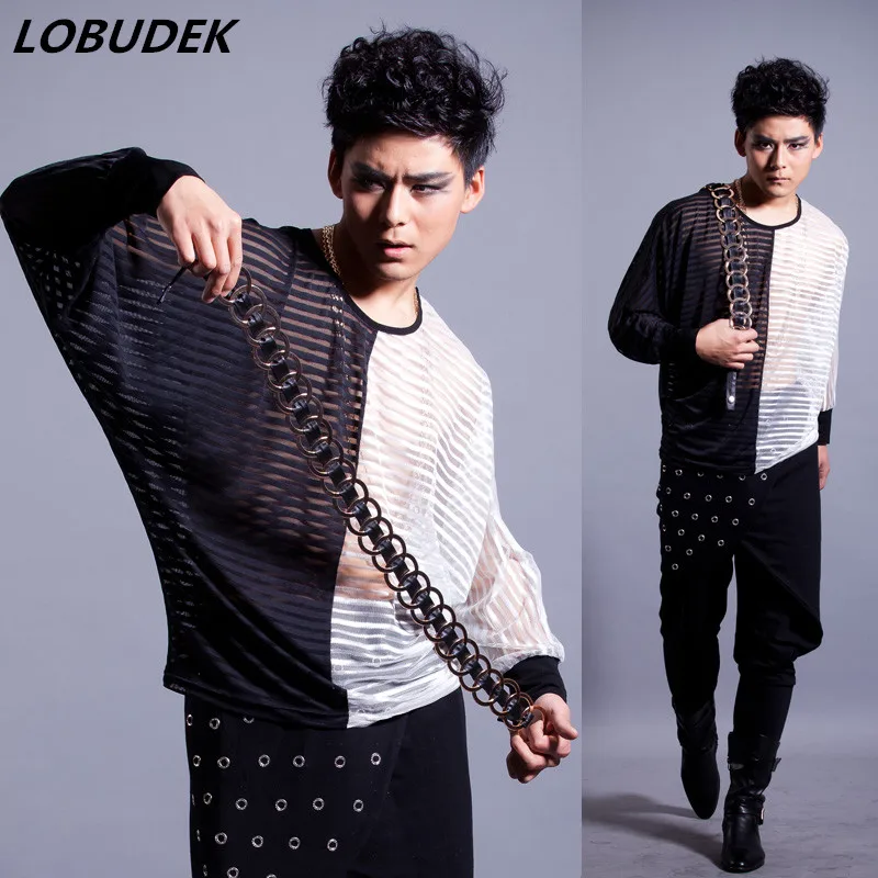 Metrosexual мужской костюм черная белая летняя футболка европейский стиль Модные