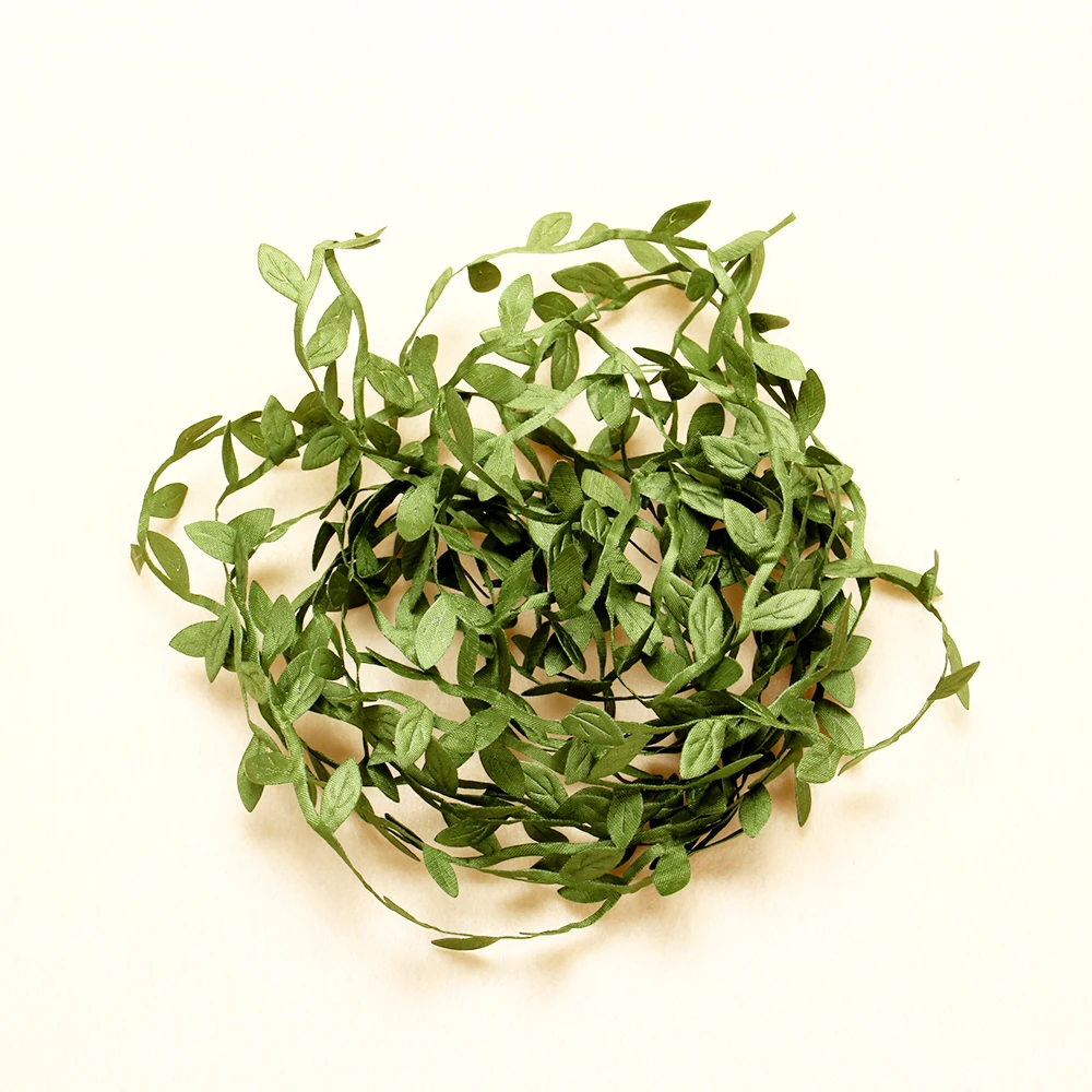 Шелковые листья ручной работы 5 метров искусственные зеленые для свадебного