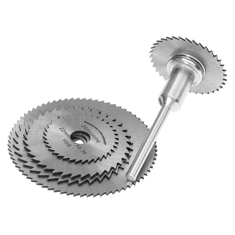 6pcs/set Mini HSS Circular Saw Blades Rotary Tool For Dremel Metal Cutter Power Set Cutting Diamond Discs Mandrel | Инструменты