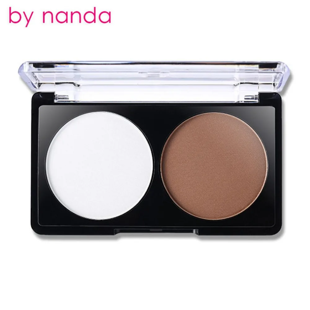 От Nanda Makeup 2 цвета хайлайтер пудра палитра для стрижки длительная косметика лица