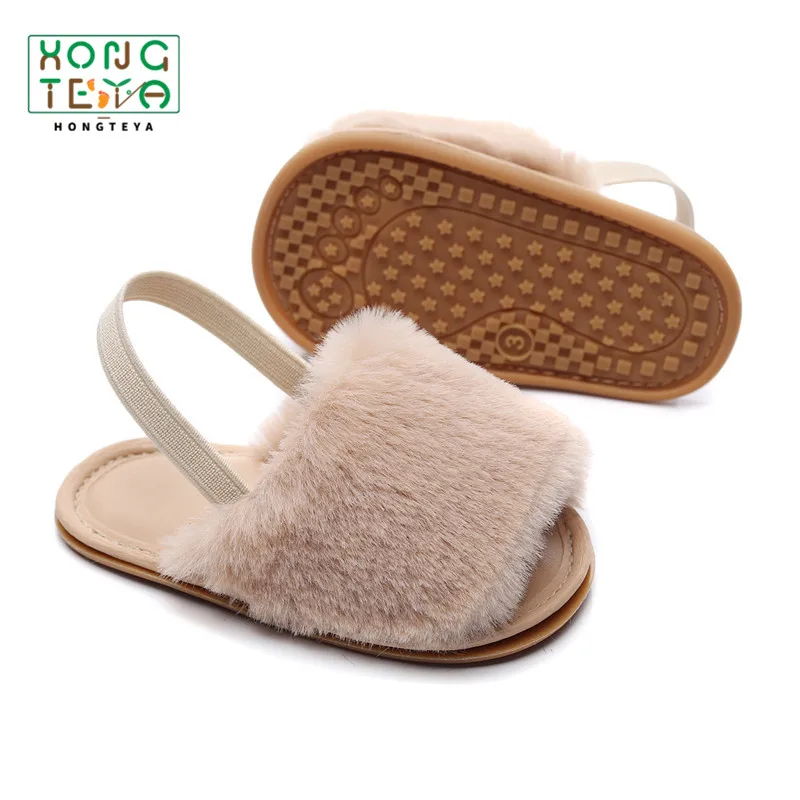 2020 летнее платье для маленьких девочек цвета Комнатные тапочки Сандалии