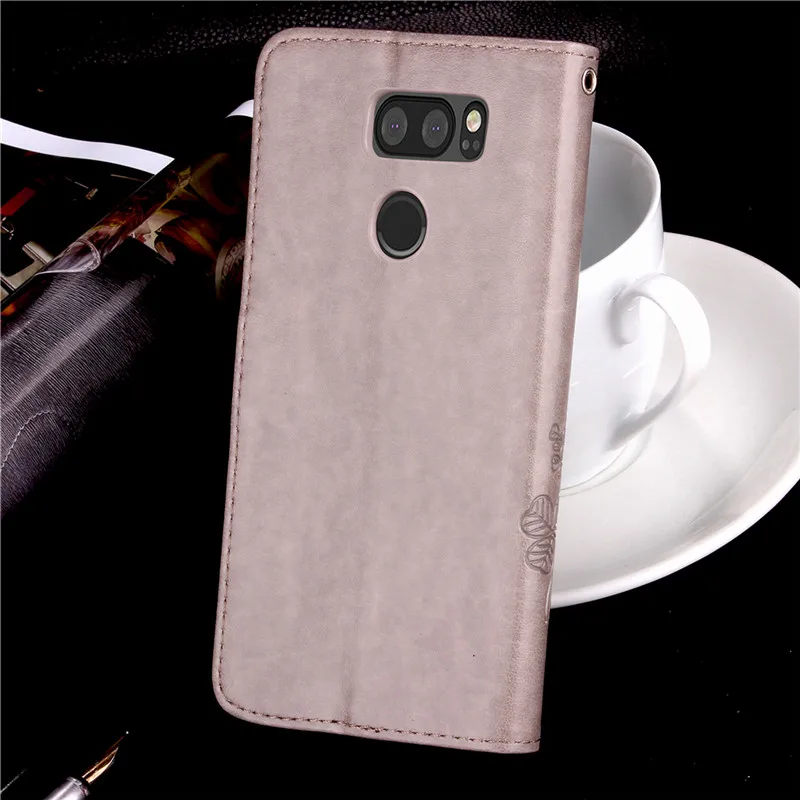 WolfRule для крышки LG V30 Чехол Флип PU силиконовый держатель карт кошелек бампер