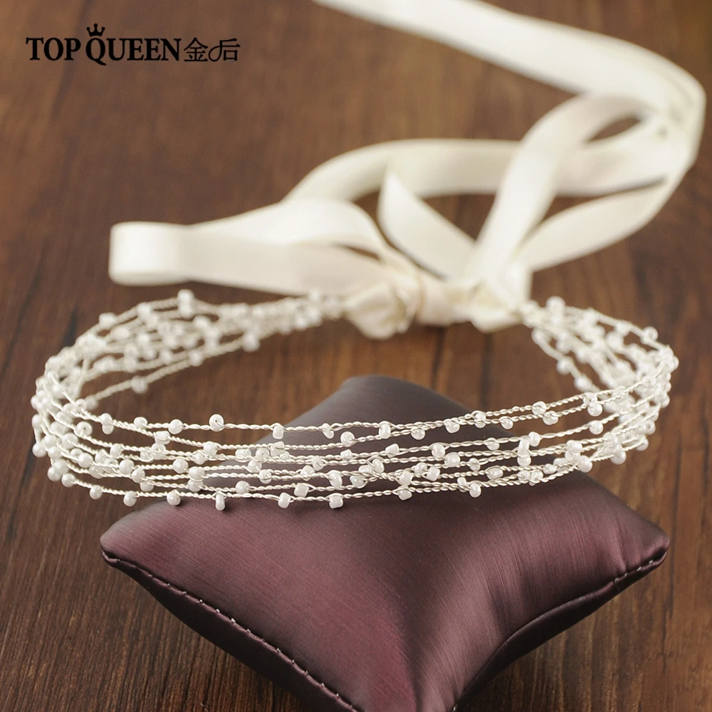 TOPQUEEN SH28-S Аппликация из бисера дизайн пояс невесты кристалл пояса с бисером для платья Лента для свадебного платья Пояс Серебряный свадебный пояс