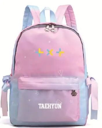 Рюкзак kpop TXT с синим градиентом школьный рюкзак для девочек подростков TOMORROW X TOGETHER
