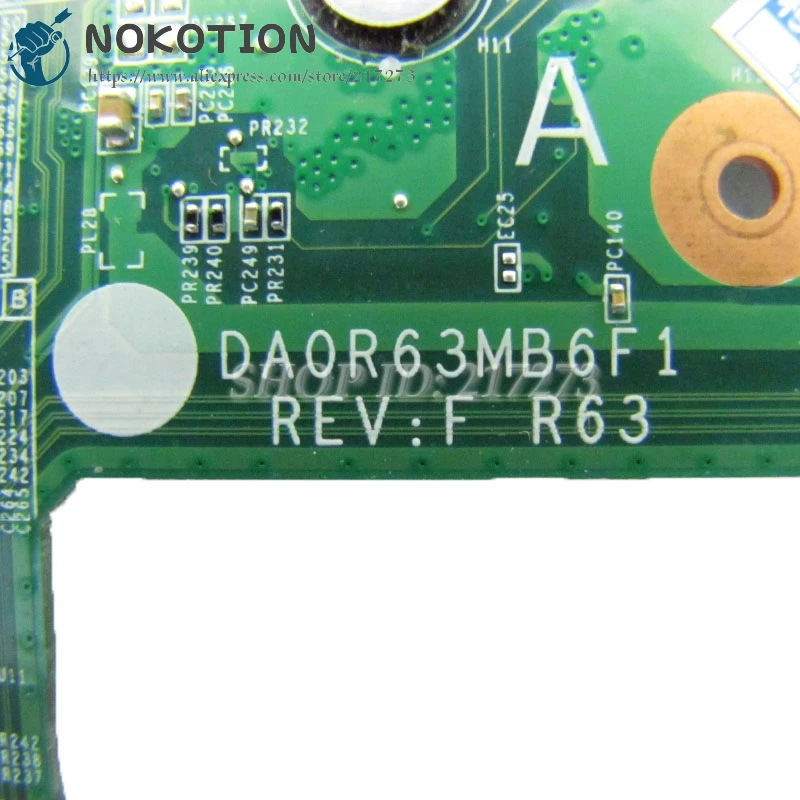 Материнская плата NOKOTION DA0R63MB6F1 для ПК материнская HP Pavilion 14-E 15-E 713256-001 713256-501 HM86 DDR3L