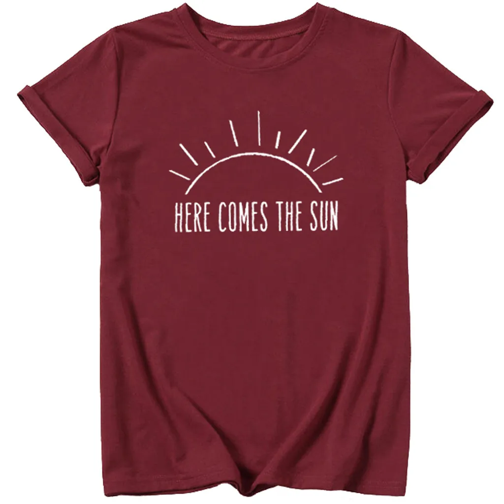 Летняя женская футболка Пляжная с графическим принтом для отдыха коротким