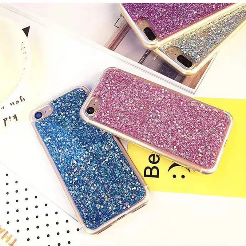 Сияющий блеск Чехлы для iphone 6 S 8 7 Plus X 5 5S SE XS MAX XR чехол телефона Хрустальные Блестки