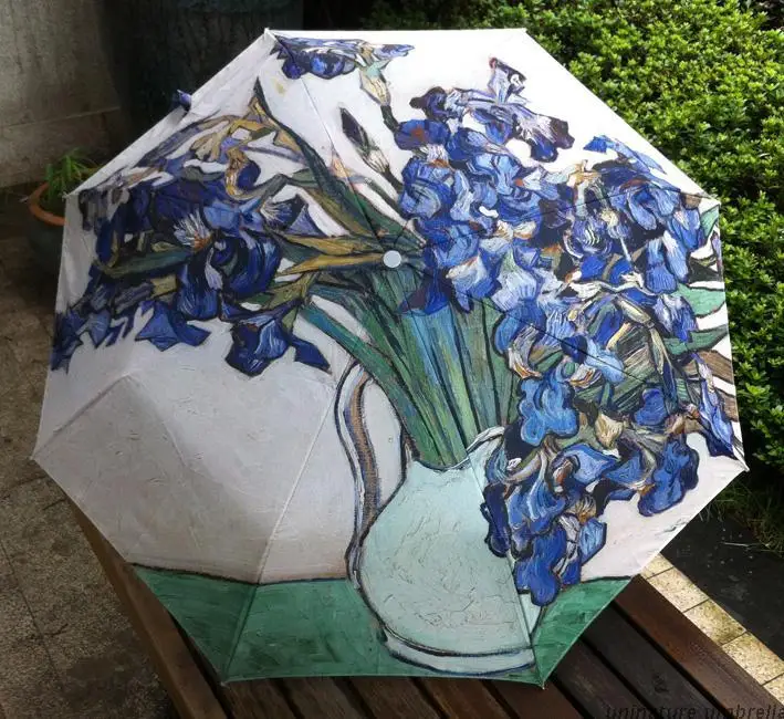 2015 акция креативный трехслойный Зонт с масляной росписью высокое качество анти