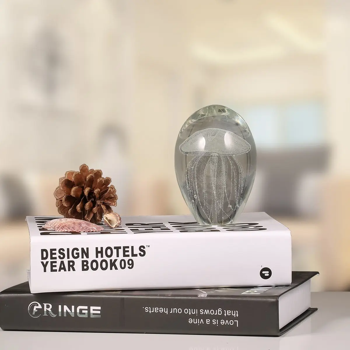 Tooarts стеклянные фигурки Медузы для домашнего декора стеклянное современное