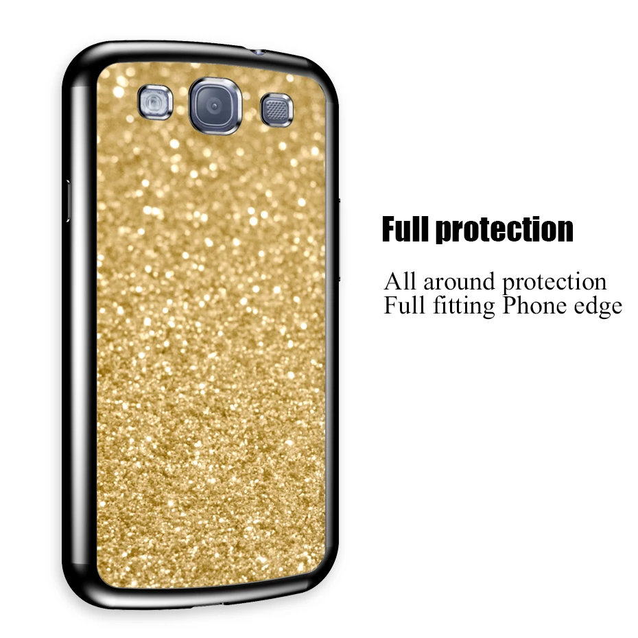 DAGUDON Full Cover Case For Samsung Galaxy S3 i9300 Luxury Shiny Glitter Silicone Neo Soft Phone cases |