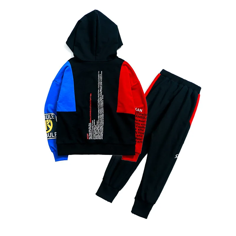 2019 г. весенне-Осенняя детская одежда спортивный костюм комплект повседневной