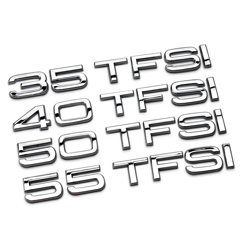 DIY 30 35 40 45 50 55 FSI TFSI quattro Хром Цинк автомобильный Стайлинг эмблема переоборудования стикер разряд багажника цифры буквы для Audi