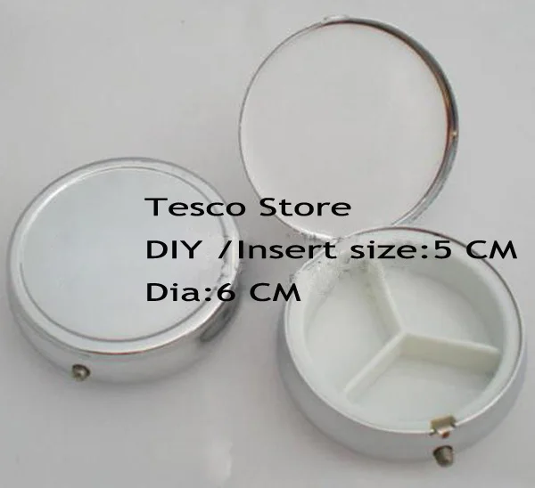 10 шт. бронзовые металлические коробки для таблеток круглая коробка хранения DIY