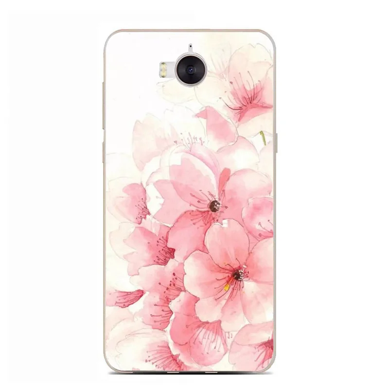 Силиконовый чехол для huawei y 6 чехол для huawei y 5 чехол мягкий tpu чехол для huawei y 5 6 чехол с принтом - Цвет: Фиолетовый