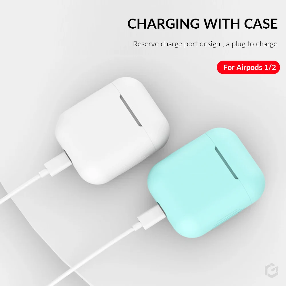 Мягкий силиконовый чехол для наушников Airpods Air pods сумка противоударный защитный