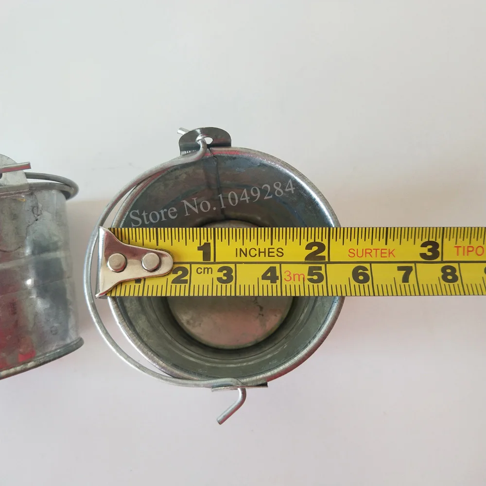 50 шт./лот D5.5xH4CM Металлический Мини ведро для семян деревенский горшок присосок