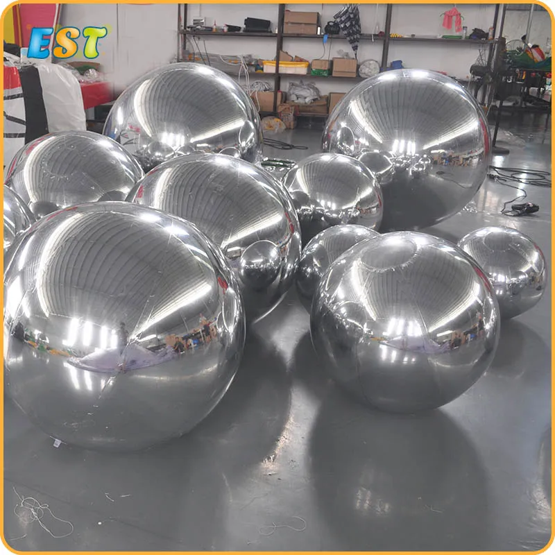 2 5 м Серебряный Золотой Синий Фиолетовый Красный Зеленый Надувной зеркальный