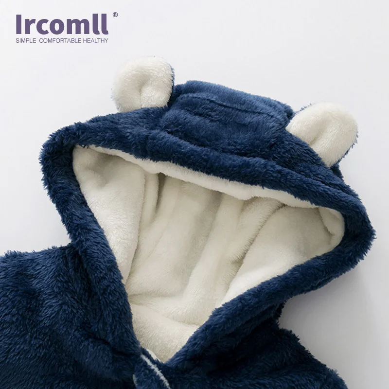 Комбинезон для новорожденных Ircomll теплый мягкий флисовый комбинезон с