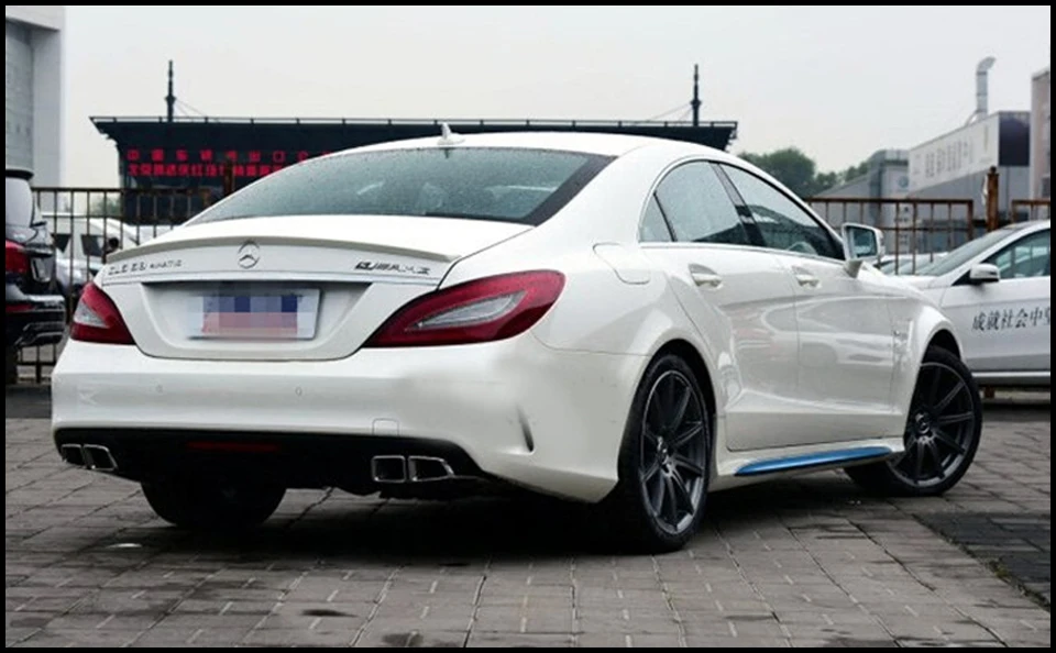 AMG Стиль матовая искусственная кожа серость задний багажник спойлер для Benz CLS250 CLS350 CLS63 AMG W218 2012- год автомобиль спойлер заднего крыла
