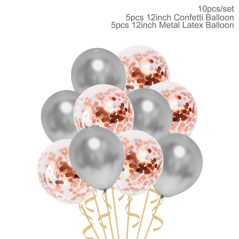 10pcs balloon K QIFU Глобус металлический шар Серебряный Синий металлический шар жемчуг латексный цветной шар шары на день рождения Арка Декор для свадебной вечеринки - Цвет: 10pcs balloon K