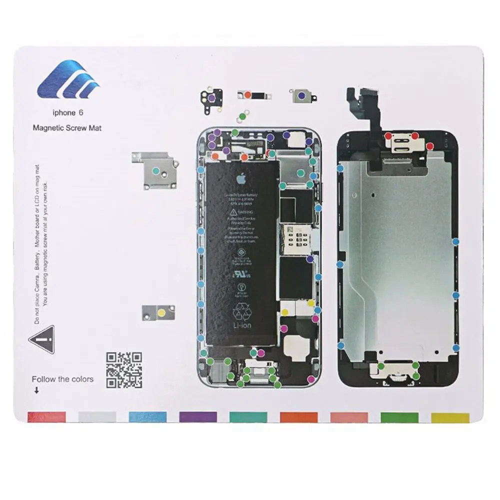 6 Профессиональный направляющий коврик для iPhone 8, 8 plus, 7 Plus, 6 S, 6, 5S, 5, магнитный винт, хранитель, диаграмма, коврик, инструменты для ремонта мобильного телефона - Цвет: 6