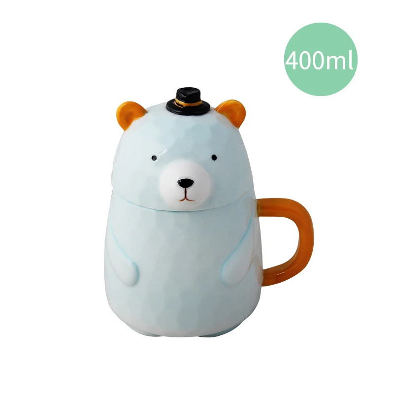 3D Трехмерная медведь кружки Утепленная одежда Керамика чашки Офис Drinkware
