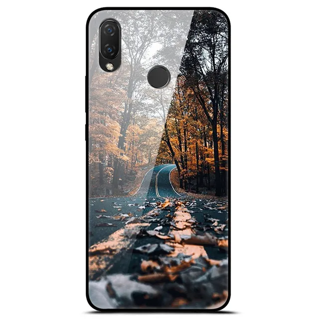 Для huawei Nova 3 чехол 6,3 ''стекло закаленное Роскошная твердая задняя крышка для huawei Nova 3 чехол для телефона NOVA3 Coque Мягкий Бампер Funda - Цвет: 31