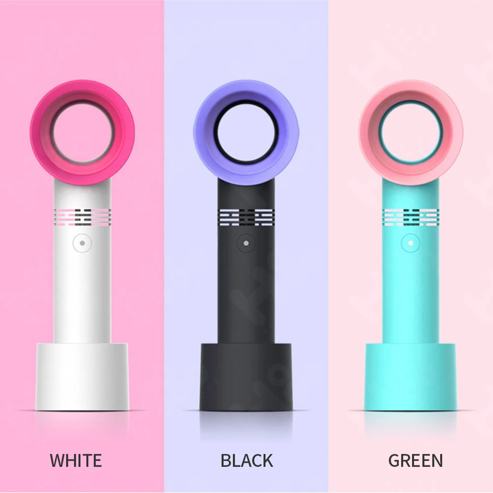 Mini Electric Fan Ventilator Handheld Bladeless Air Cooler Cooling USB Rechargeable Wireless Portable Outdoor | Бытовая техника