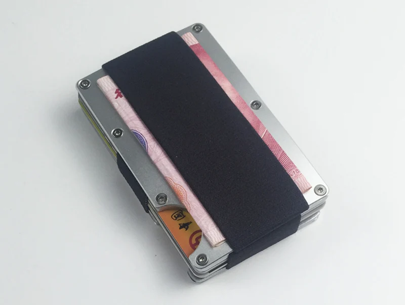 Углеродное волокно RFID кошелек для мужчин леди металлический кредитный держатель для карт тонкий защищающий блокирующий Porte значок бумажный чехол для денег