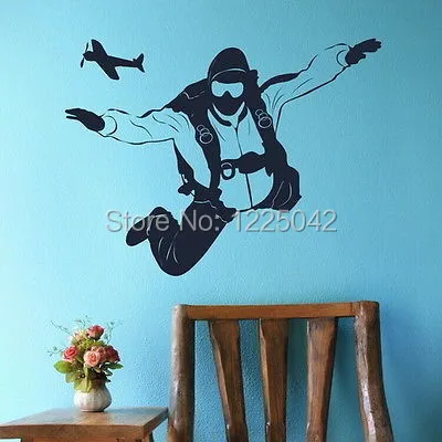 Парашютный Спорт виниловые наклейки на стены Бумага DIY домашний Декор Украшение