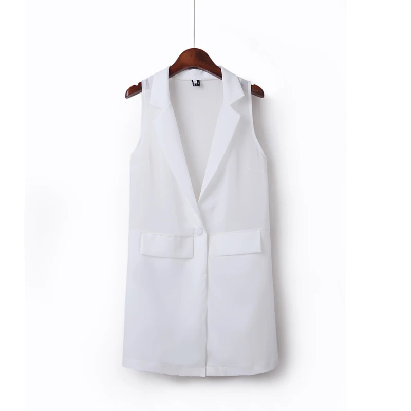 Жилет куртка большого размера весна-осень одежда средней длины 2019 г. | Женская