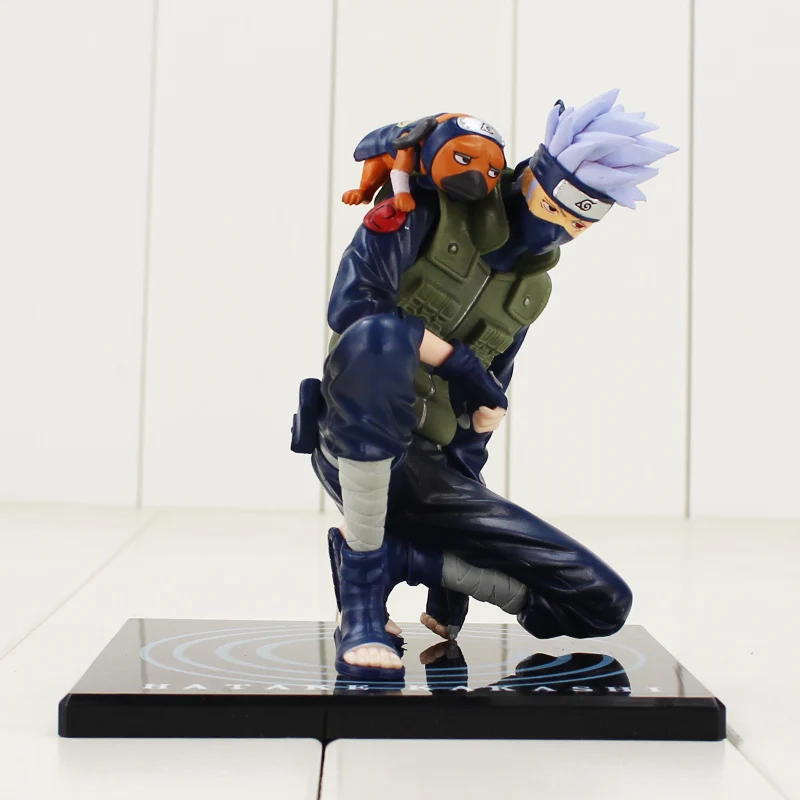 14 см Наруто Shippuuden Какаши рисунок игрушечные лошадки Хатаке Какаши с нинкен Pakkun собака милый мультфильм ПВХ Модель Куклы
