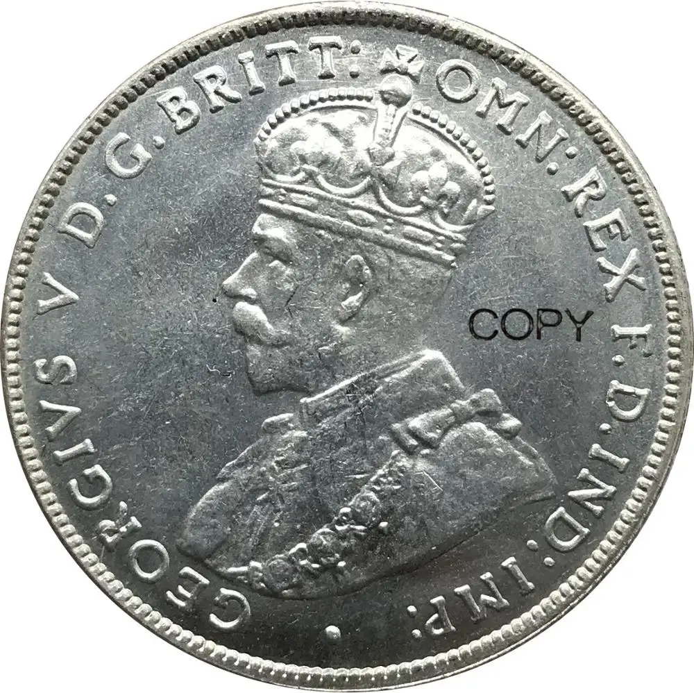 Австралия Джордж V 1927 год 1 Флорин два шиллинга Cuproickel посеребренные копии