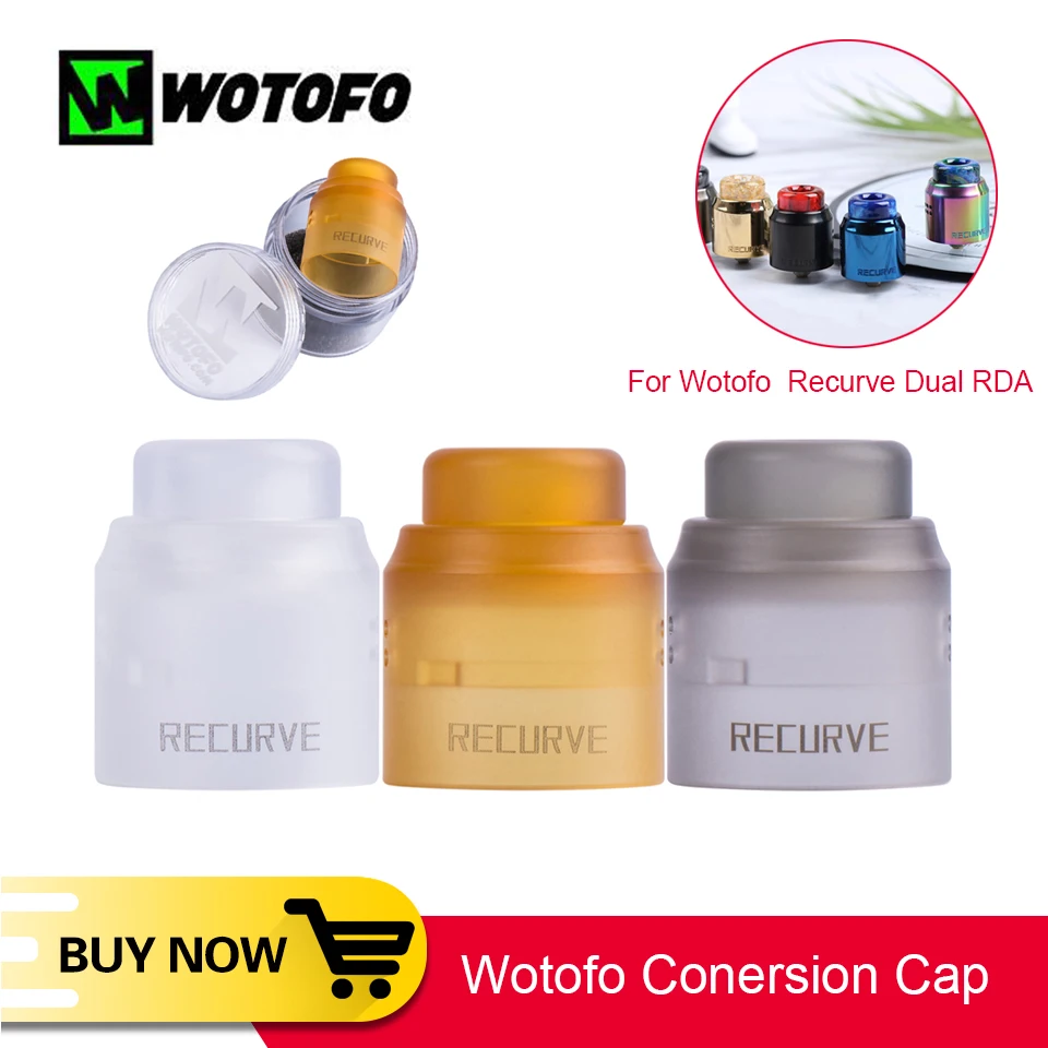 Оригинальный Wotofo Conersion кепки 24 мм для изогнутого двойного RDA Vape бак 810 капельного