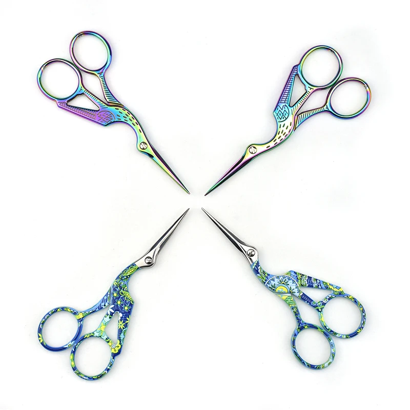 

Stork Bird Stainless Steel Embroider Sewing Scissors Crane Shaped Cross Stitch Sewing Handicraft Handle Sewing Scissors SC015