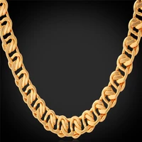 kpop men chain yellow gold color necklaces fashion jewelry high quality 55cm long 8mm wide necklace for men n075