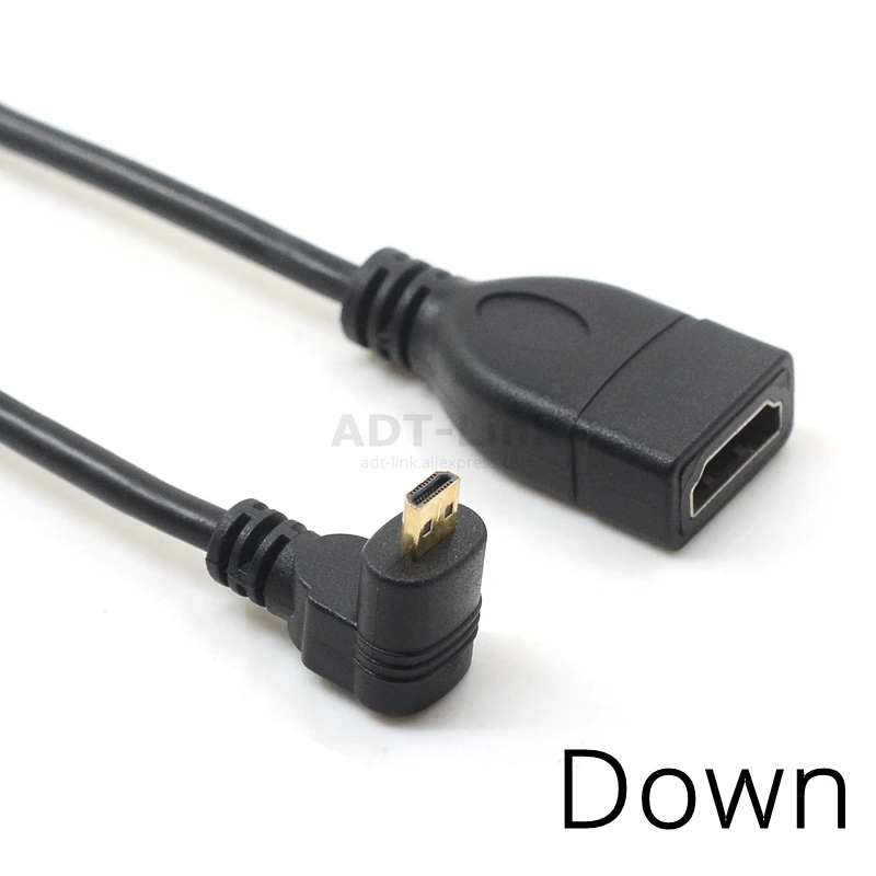 Микро совместимому с HDMI адаптер Папа мама кабель правой и левой под углом 90