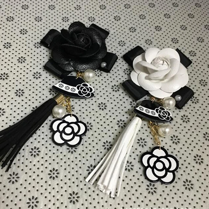 Классический брелок из искусственной кожи Камелия Длинная подвеска для ключей с