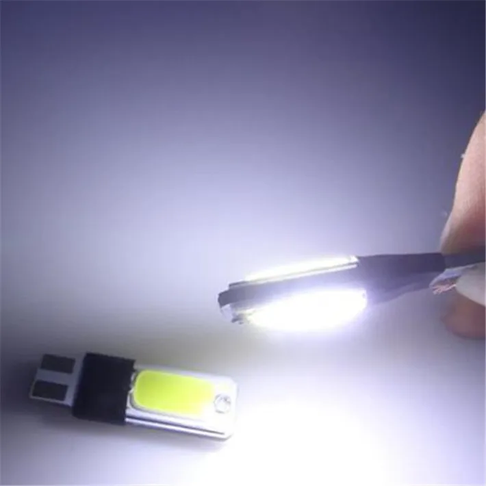 10 шт./лот T10 W5W LED COB автомобильный светодиод 5W5 12v T Белый Автомобильный свет